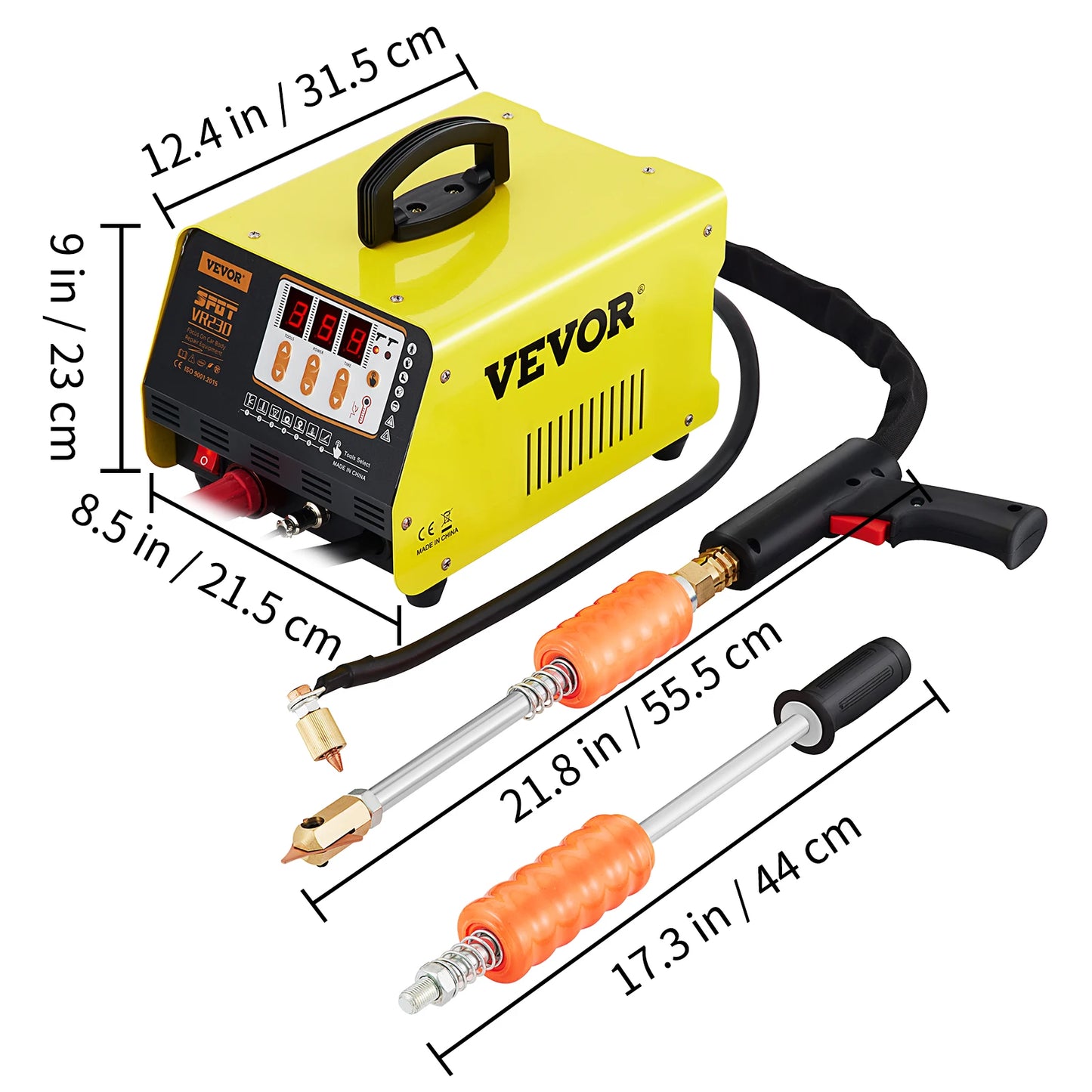 VEVOR Stud Welder Dent Repair Kit 3 KW 220 V Spot Welder Dent Puller for Car Body Dent Repair with Time Regulation Function