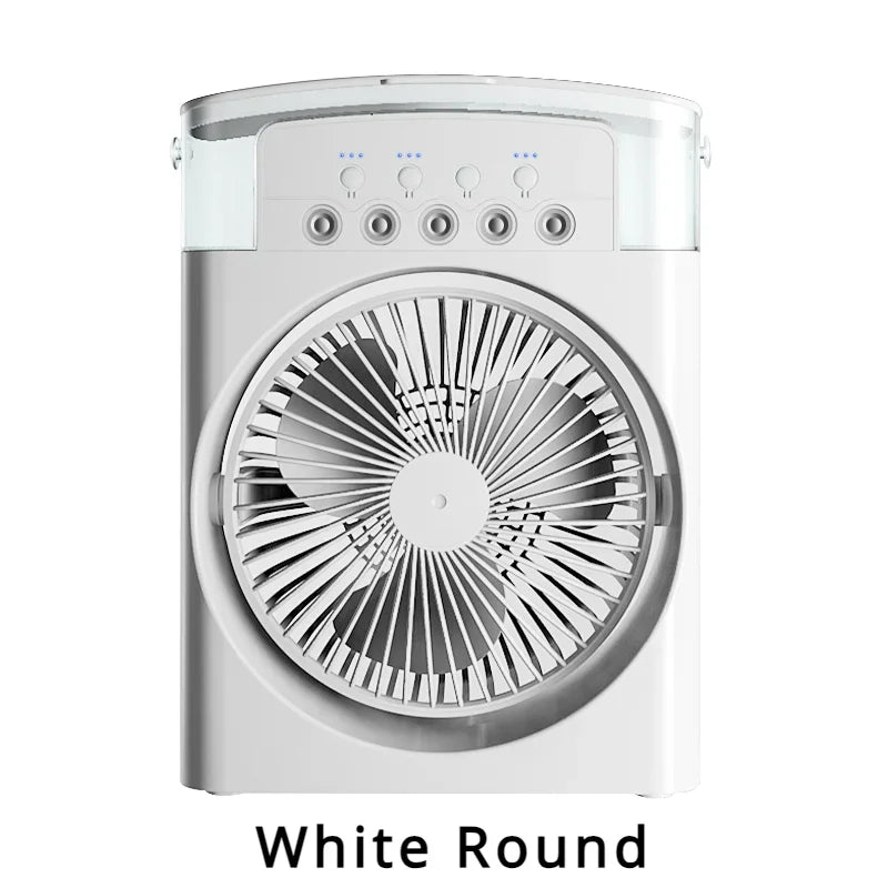3 In 1 Portable Humidifier Fan Air Conditioners USB Electric Fan LED Night Light Water Mist Fun Air Cooler Humidifie For Home