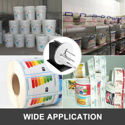 VEVOR 120mm Automatic Label Bi-Directional Rewinder Machine Diameter Synchronize with Printers for Industries Logistics Medical