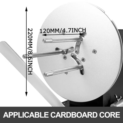 VEVOR 120mm Automatic Label Bi-Directional Rewinder Machine Diameter Synchronize with Printers for Industries Logistics Medical