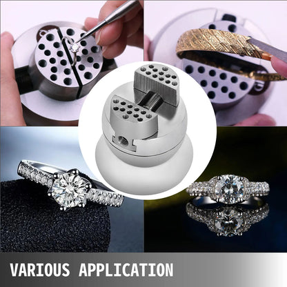 VEVOR 2Kg Mini Engraving Ball Vise Full Set 3inch Jewelry Equipment Diamond Stone Block Ring Adjustable Carving Setting Tools
