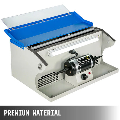 VEVOR 200W Jewelry Polishing Buffing Machine Dust Collector with Light Table Top for Jewelry Metal Manufacturing and Maintenance