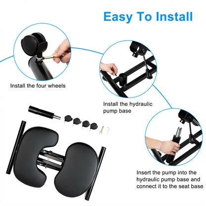 VEVOR Ergonomic Kneeling Chair Adjustable Kneel Stool Thick Cushion for Balancing Back Body Shaping Home Office Computer Chair