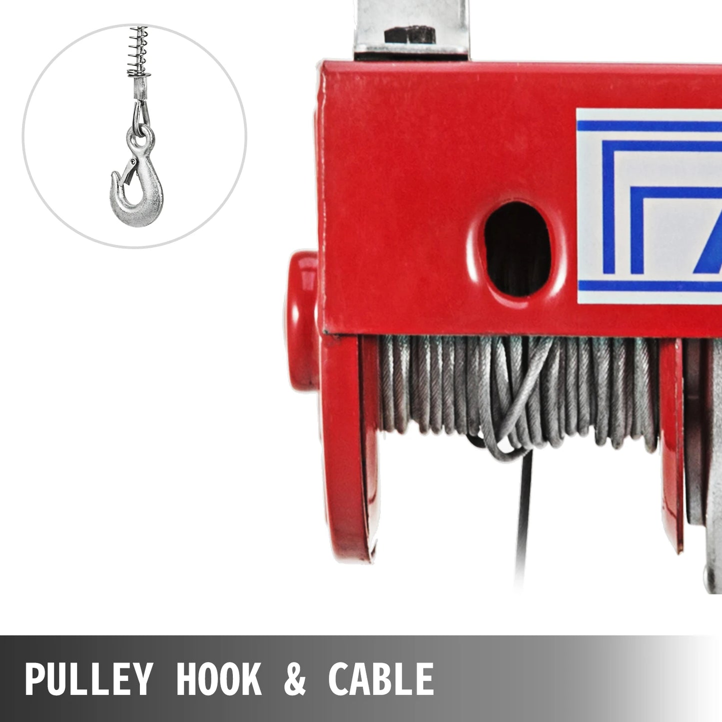 VEVOR 250-500Kg Electric Hoist Lifting Crane Cable Hoist Winch for Boat Car Garage Elevator with Wired Remote Control Lifter