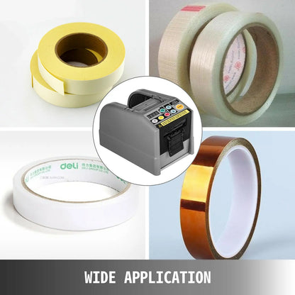 VEVOR 6-60mm Automatic Tape Dispenser Efficient Microcomputer Intelligent Large Electric Tape Cutter Mechanical Workshop Tooling