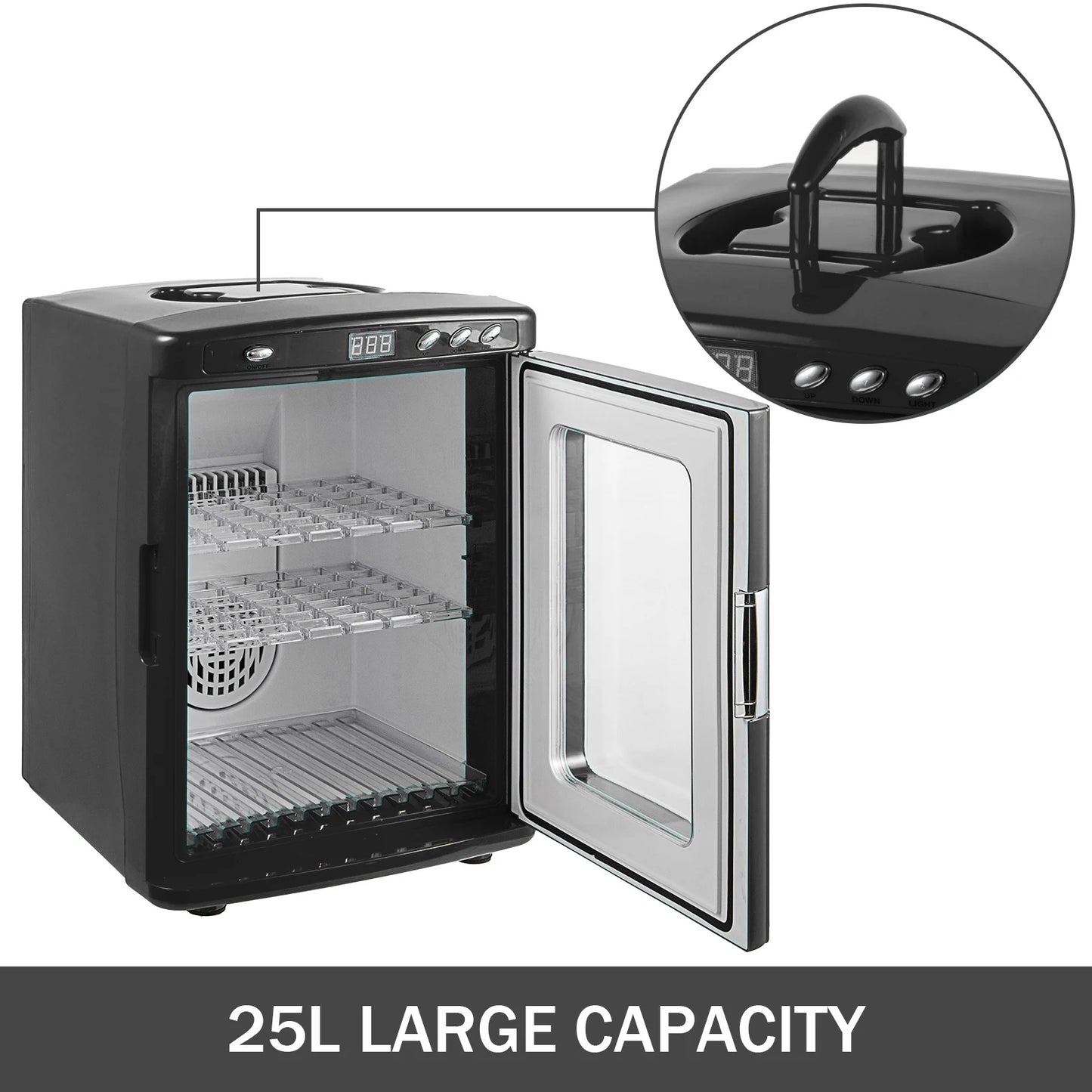 VEVOR 25L Reptile Incubator Digital Egg Incubator Scientific Lab Incubator Cooling and Heating 5-60°C Work for Small Reptiles