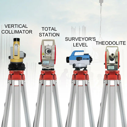 VEVOR 1.65M Laser Level Tripod and Staff Kit Adjustable Height Professional Aluminum Tripod 5M Staff for Measurement Tools