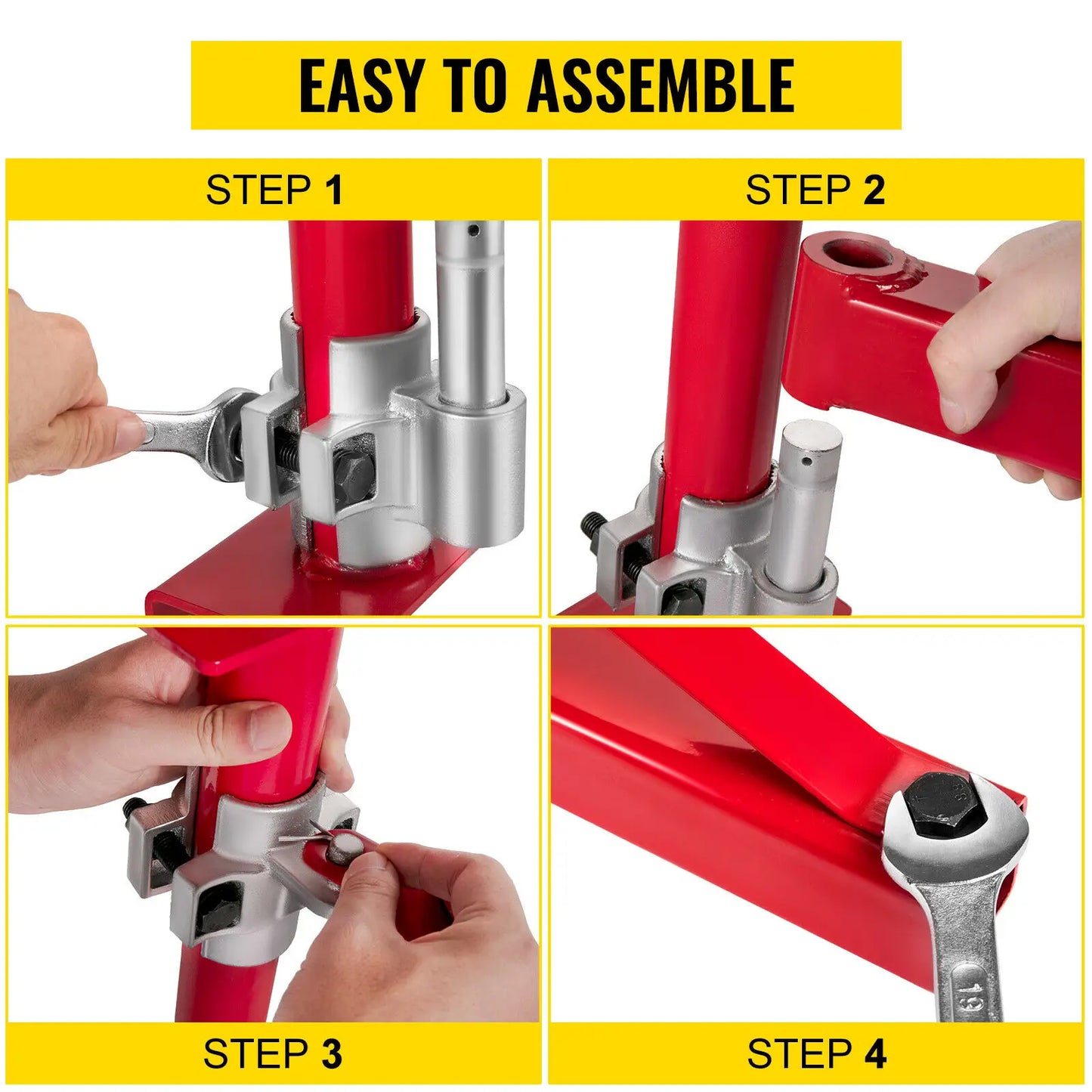 VEVOR 75 - 115 cm Electric Hoist Holder Swing Arm Hoist Accessories Swinging Scaffolding Pole Crane Block For Workshops Garages