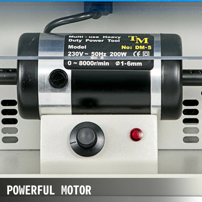 VEVOR 200W Jewelry Polishing Buffing Machine Dust Collector with Light Table Top for Jewelry Metal Manufacturing and Maintenance