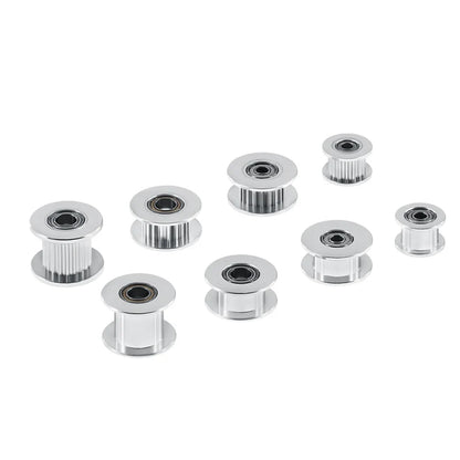 5Pcs GT2 Idler Timing Pulley 16-Tooth 20-Teeth With 3MM or 5MM Bore With Bearings For 3D Printer Parts 2GT Timing Belt 6MM 10MM