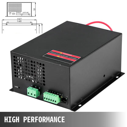 VEVOR CO2 Laser Power Supply Switch AC110V / AC220V 50W 80W 100W Small & Light for Laser Tube Engraving Cutting Machine, Sale