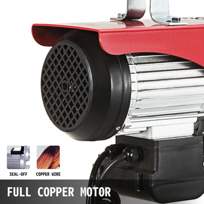 VEVOR 250-500Kg Electric Hoist Lifting Crane Cable Hoist Winch for Boat Car Garage Elevator with Wired Remote Control Lifter