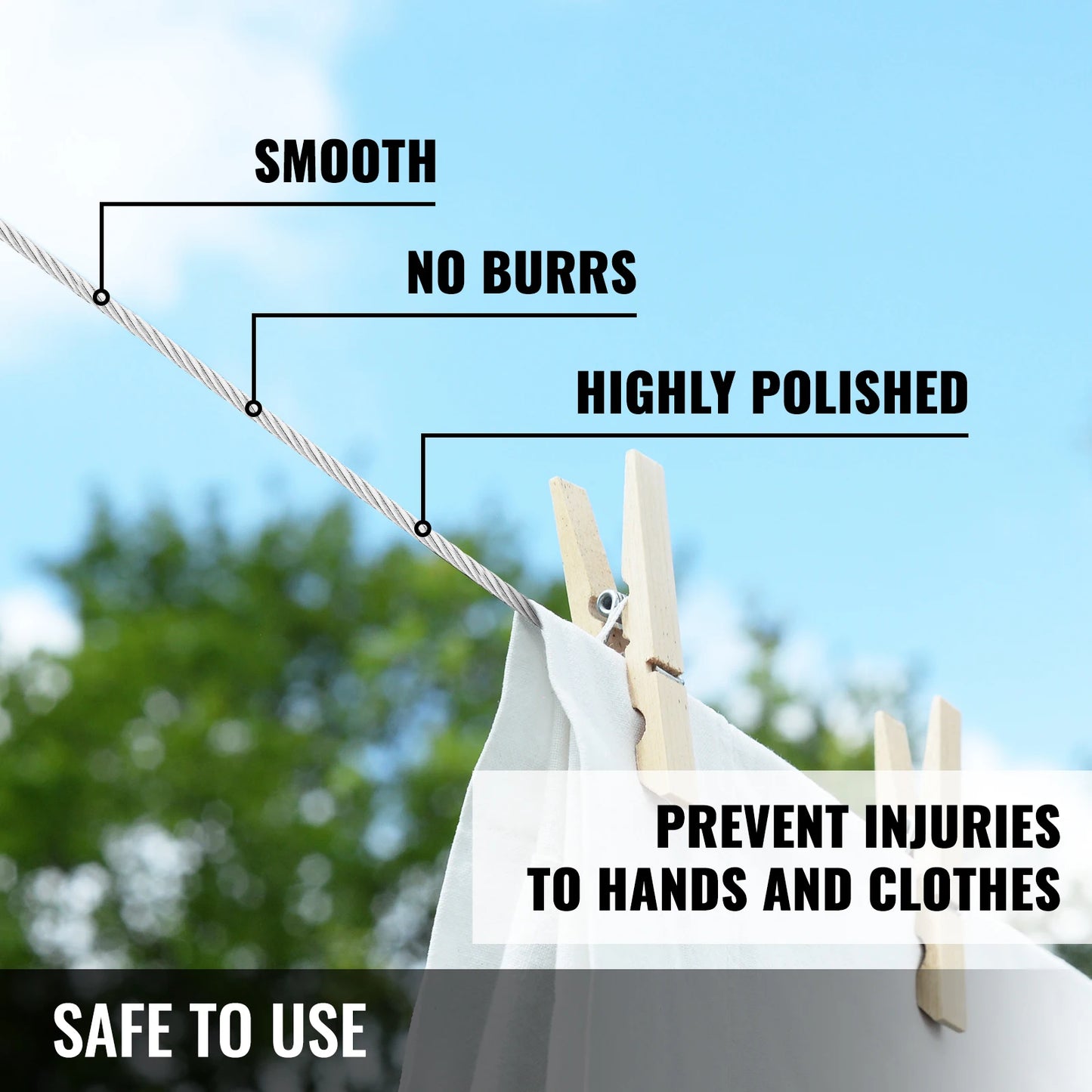 VEVOR 100M 150M 300M Wire Rope 316 Stainless Steel Strong Tension Soft Fishing Lifting Cable 1*19 Construction Clothesline 3.2MM