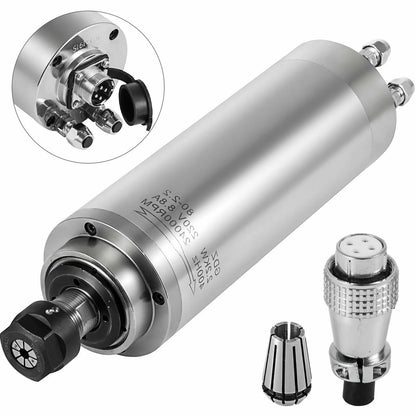 VEVOR 2.2KW 3KW Water Cooled Spindle Motor Kits 220V High Speed ER20 Collet 3 Bearings for CNC Router Engraving Milling Machine