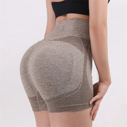 Women Yoga Shorts High Waist Workout Shorts Fitness Yoga Lift Butt Fitness Ladies Yoga Gym Running Short Pants Sportswear