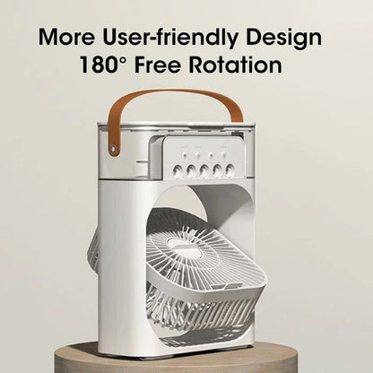 3 In 1 Portable Humidifier Fan Air Conditioners USB Electric Fan LED Night Light Water Mist Fun Air Cooler Humidifie For Home