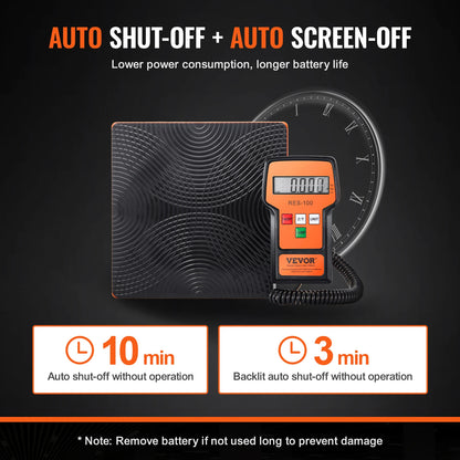 VEVOR Refrigerant Scale 110/220 LBS HAVC Charging Recovery Freon Scale with Wired Remote Control 2/5g High Precision Electronic