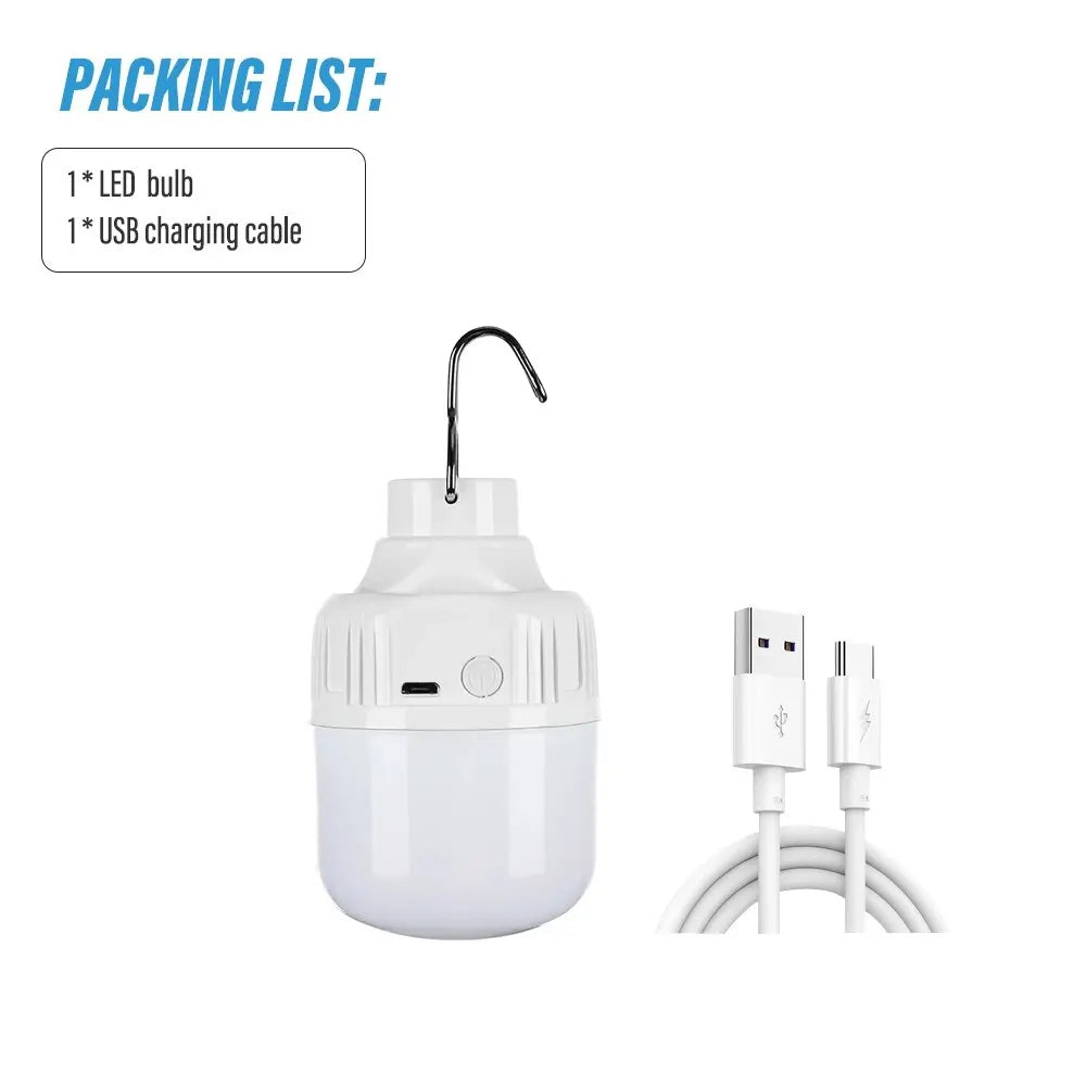 Super Bright LED Camping Light Rechargeable LED Flashlight Outdoor Portable Lantern With Portable Hook And 3 Lighting Modes