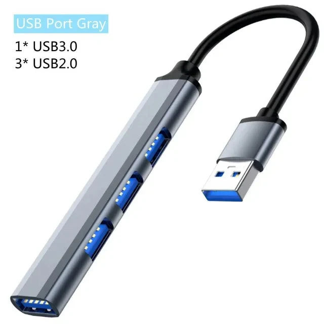 Extender Multi Function One Drag Four HUB Aluminum Alloy Docking Laptop HUB Usb3.0 Typec Splitter Multiinterface TV Mobile Phone