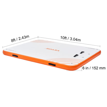 VEVOR Inflatable Floating Dock 10x8FT Non-Slip Water Detachable Ladder Portable Carrying Bag Floating Platform Island Raft