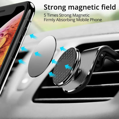 360° Magnetic Car Phone Holder Air Vent Car Phone Mounts Cellphone GPS Support for iPhone Huawei Samsung Rotation Bracket