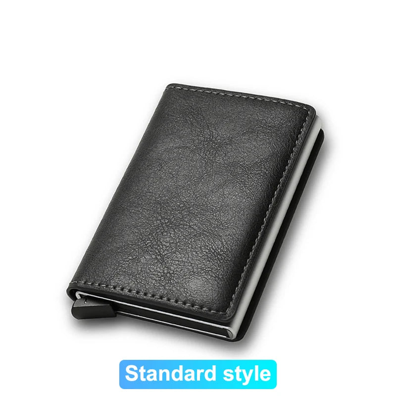 Rfid Credit Card Holder Men Wallets Bank Cardholder Case Small Leather Slim Thin Magic Mini Wallet Smart Minimalist Wallet 2023