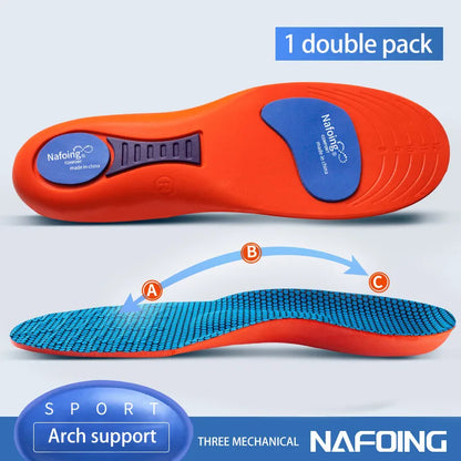 Sports Insole Summer Military Training Soft Bottom Shock Absorption Men's Sweat-absorbing Insole Flat Arch Full Pad Heel