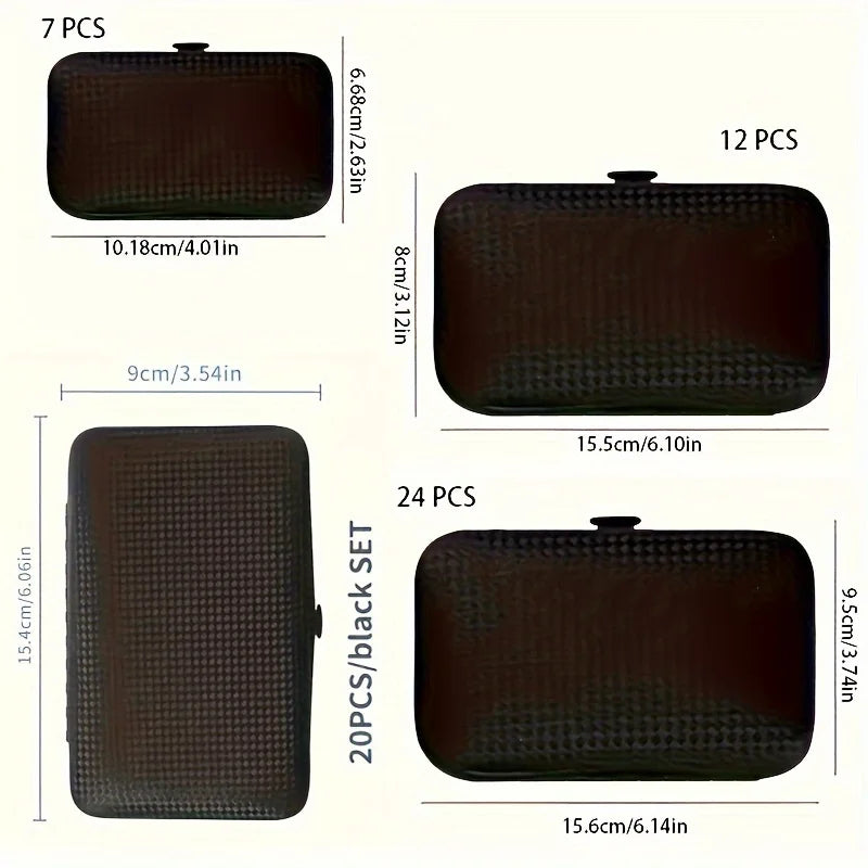 7-24pcs Professional Nail Clippers Kit - Ultra Sharp Fingernail and Toenail Cutters for Men and Women - Sturdy Pedicure Care