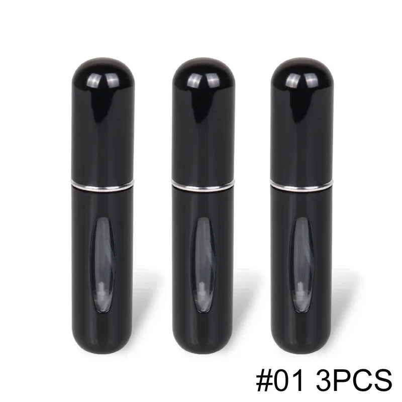 Solid Color 5ml Bottom Flush Rechargeable Perfume Bottle Sprayer Small Portable Cosmetic Refill Perfume