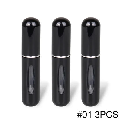 Solid Color 5ml Bottom Flush Rechargeable Perfume Bottle Sprayer Small Portable Cosmetic Refill Perfume