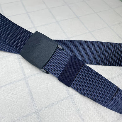 Sleek Casual Belt: Durable Imitation Nylon, Anti-Static, With Easy-Adjust Buckle - Perfect For Everyday Fashion