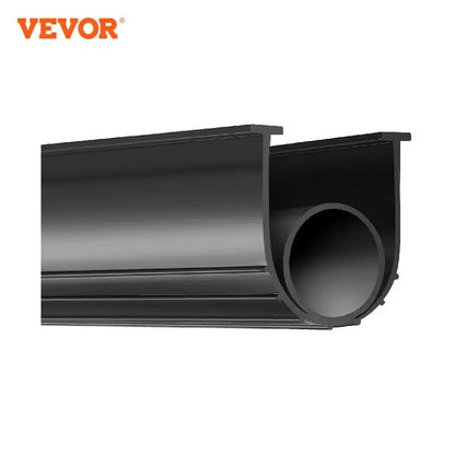 VEVOR 3m 4.8m 6m Garage Door Seals Bottom Rubber U Shape +O Ring Garage Door Weather Stripping Universal Weatherproof Rubber