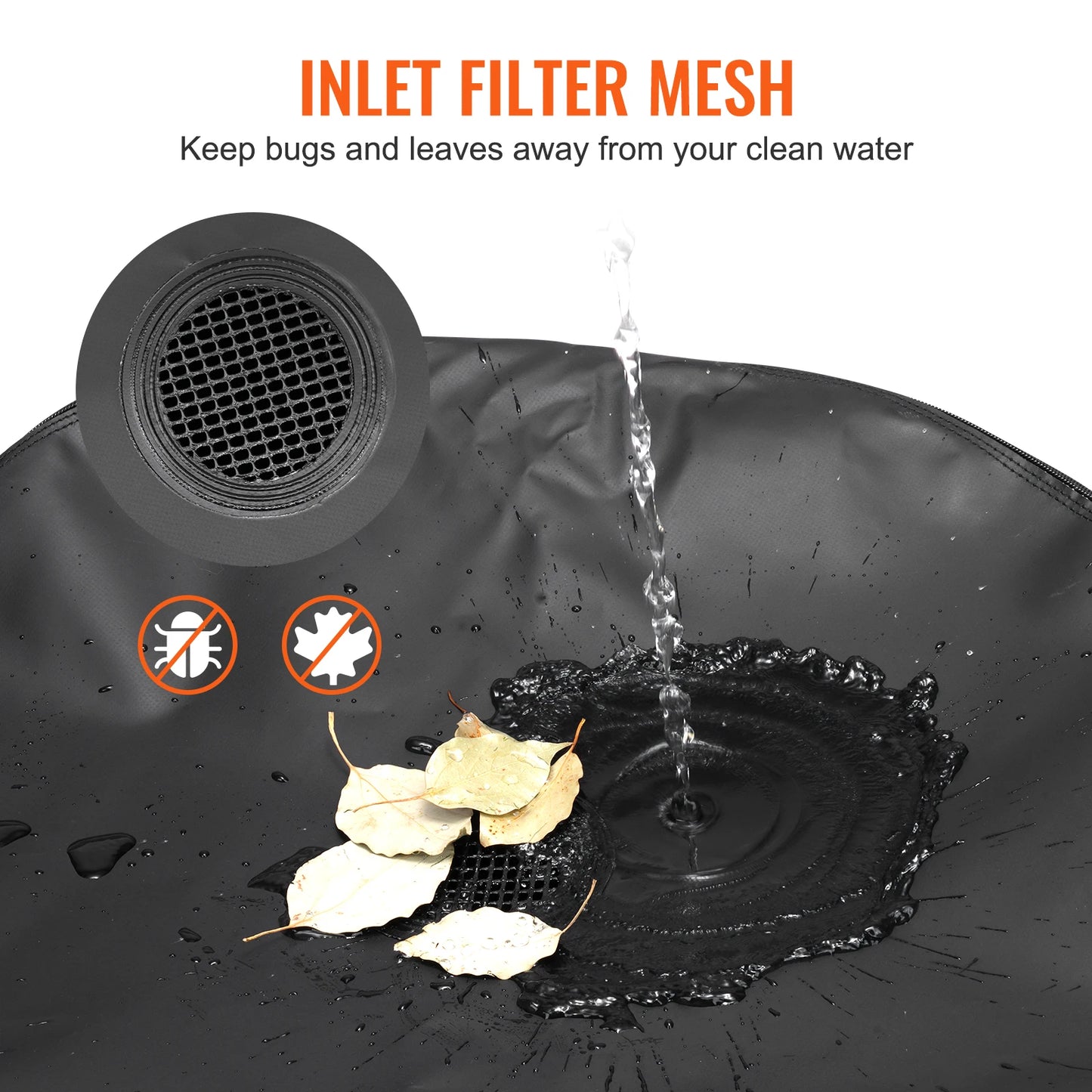 VEVOR Collapsible Rain Barrel 53/100 Gal Large Capacity PVC Rainwater Collection System with Spigots and Overflow Kitfor Garden