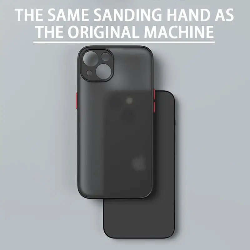 Shockproof Armor Hard PC Matte Case For iPhone 15 14 13 12 11 Pro XR X XS Max 7 8 Plus SE 13 Mini Silicone Clear Back Cover