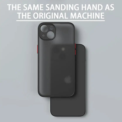 Shockproof Armor Hard PC Matte Case For iPhone 15 14 13 12 11 Pro XR X XS Max 7 8 Plus SE 13 Mini Silicone Clear Back Cover