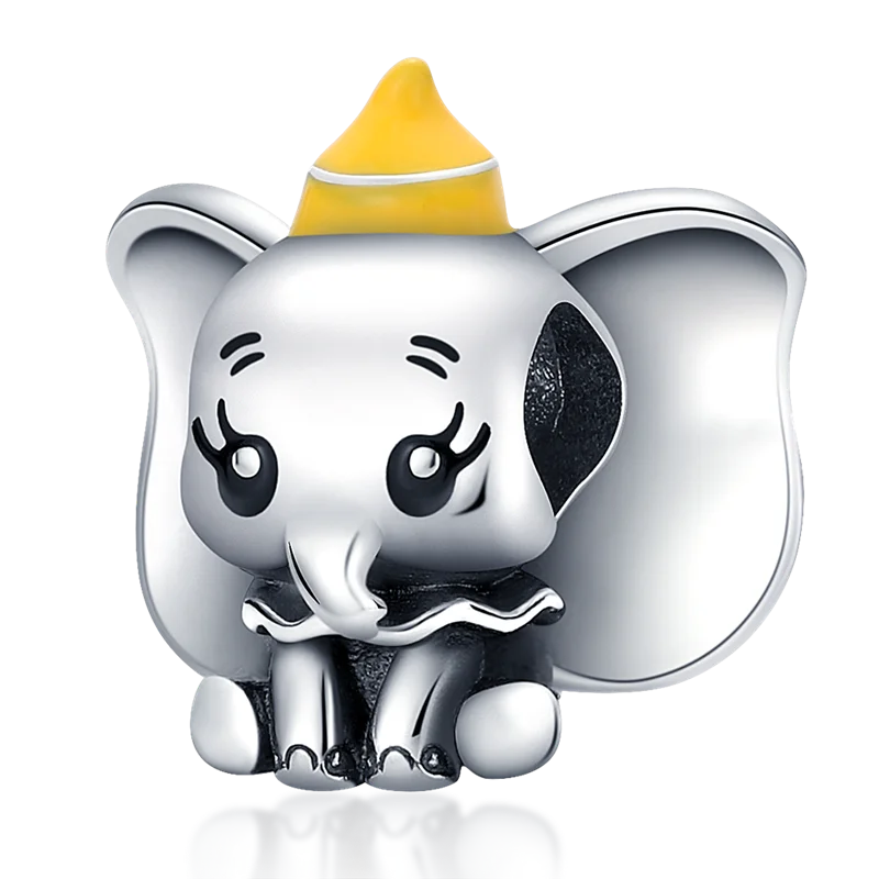 New 925 Sterling Silver Fashion Women's Wolf Head Dumbo Pendant Beads Suitable for Pandora Bracelet Necklace DIY Fine Jewelry