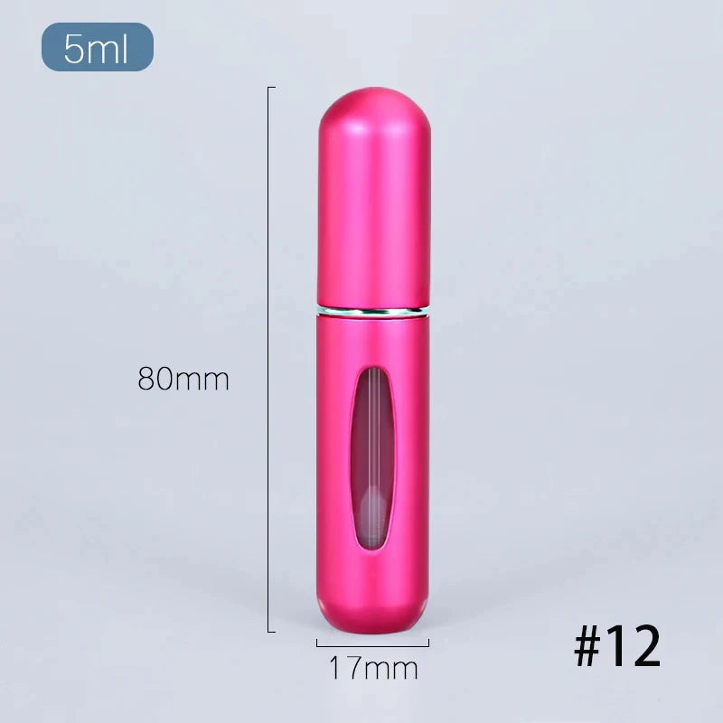 Solid Color 5ml Bottom Flush Rechargeable Perfume Bottle Sprayer Small Portable Cosmetic Refill Perfume