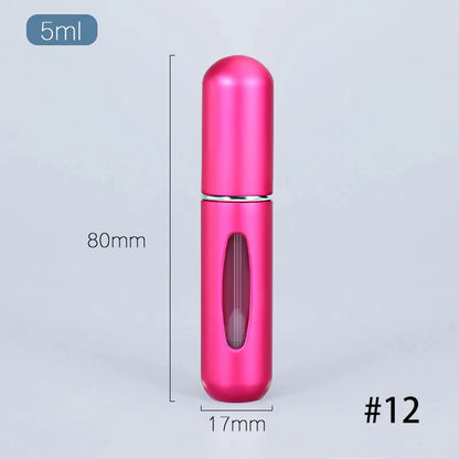 Solid Color 5ml Bottom Flush Rechargeable Perfume Bottle Sprayer Small Portable Cosmetic Refill Perfume
