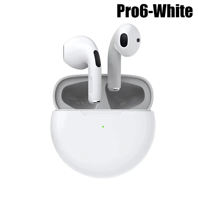 Pro 6 TWS Wireless Bluetooth Earphones with Mic Wireless Headphones Stereo Sport Headset Gamer For iPhone Xiaomi Pro6 Earbuds