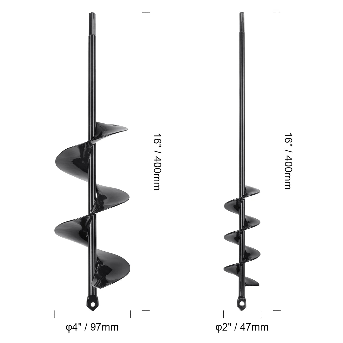 VEVOR Auger Drill Bit for Planting Garden Auger Drill Bit Spiral Drill Bit for Bulbs Planting & Holes Digging Hex Drive Drill