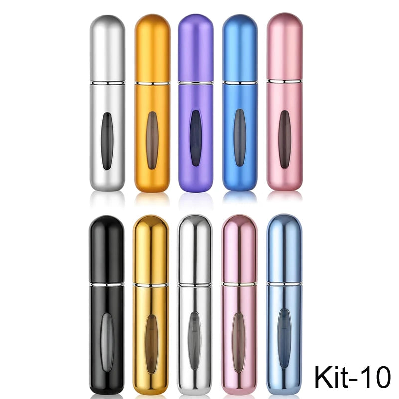 Solid Color 5ml Bottom Flush Rechargeable Perfume Bottle Sprayer Small Portable Cosmetic Refill Perfume