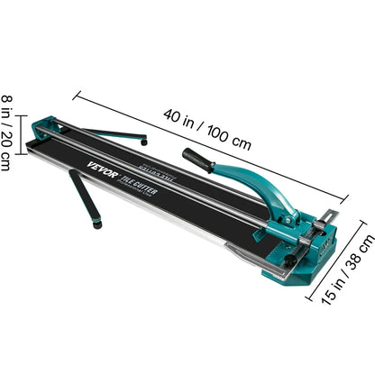 VEVOR Manual Tile Cutter Laser Positioning Double Rails W/ Supporting Feet Professional Push Knife for Cutting Ceramic Porcelain