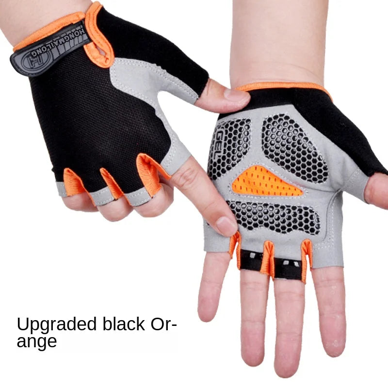 New Models Fitness Exercise Glove Fingerless Men Women Bodybuilding Exercise Sports Gloves Slip Breathable Wear Resistant