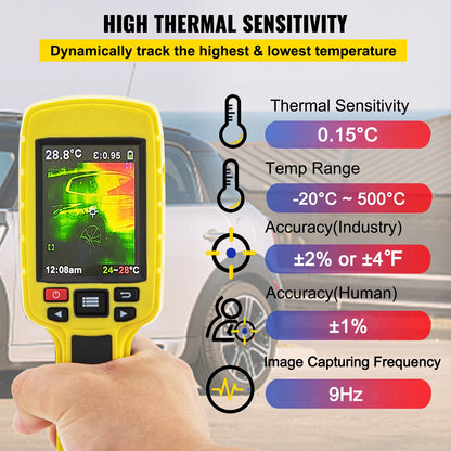 VEVOR Thermal Imaging Camera Resolution Infrared Camera with Color Display Screen for HVAC Electrical System Detection Repair