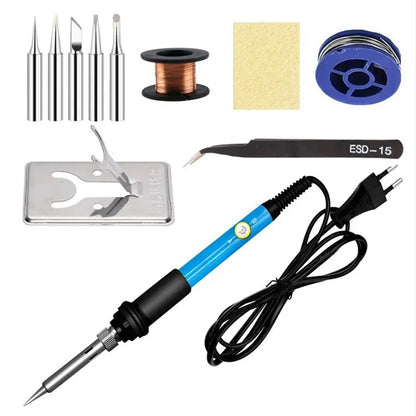 Multi-kit Adjustable Temperature Electric Soldering Iron 220V 60W Multifunction Welding Solder Rework Station Heat Repair Tools