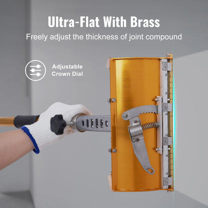 VEVOR Drywall Flat Box 10-Inch Wide Quick Clean Aluminum Finishing Mud for Plasterboard Wallboard Extra 2 Blades (10/12-Inch)