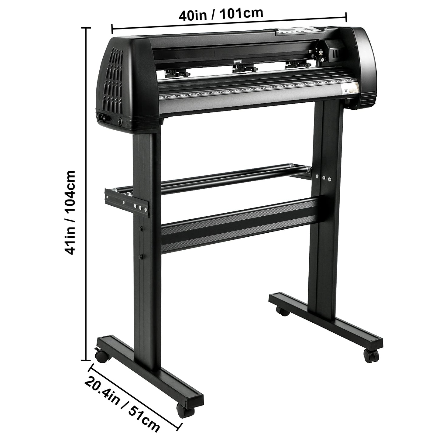 VEVOR 28-34 Inch Vinyl Cutter Machine W/ Floor Stand Vinly Sign Cutting Plotter Starter Kits Software Adjustable Force Speed