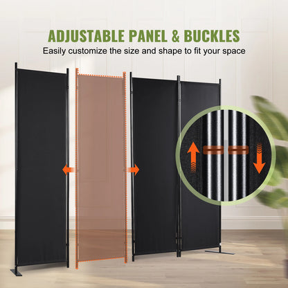 VEVOR 4Panel 5.6ft Room Dividers Adjustable In Size & Height Freestanding & Foldable Privacy Screen Partition for Office Home