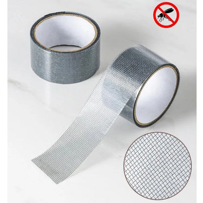 5mm/2m Self-adhesive Window Screen Repair Subsidy Anti-bug Fly Mesh Perforation Tape Is Durable