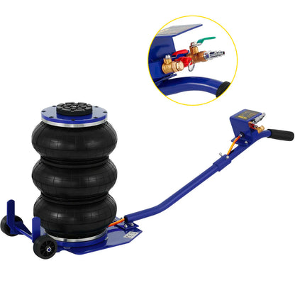 VEVOR 3 / 5 Ton Car Triple Bag Air Jack Pneumatic Jack Fast Lifting Height 16 Inch / 40CM for Car Truck Van SUV Auto Repair Tool